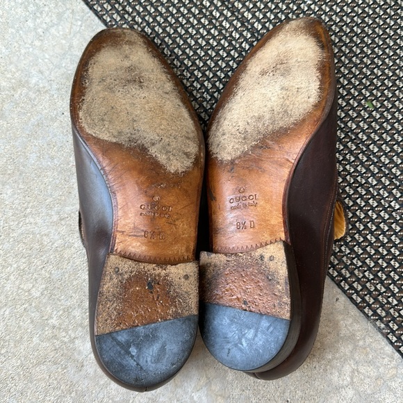 GUCCI Script Leather Loafers - Picture 8 of 9